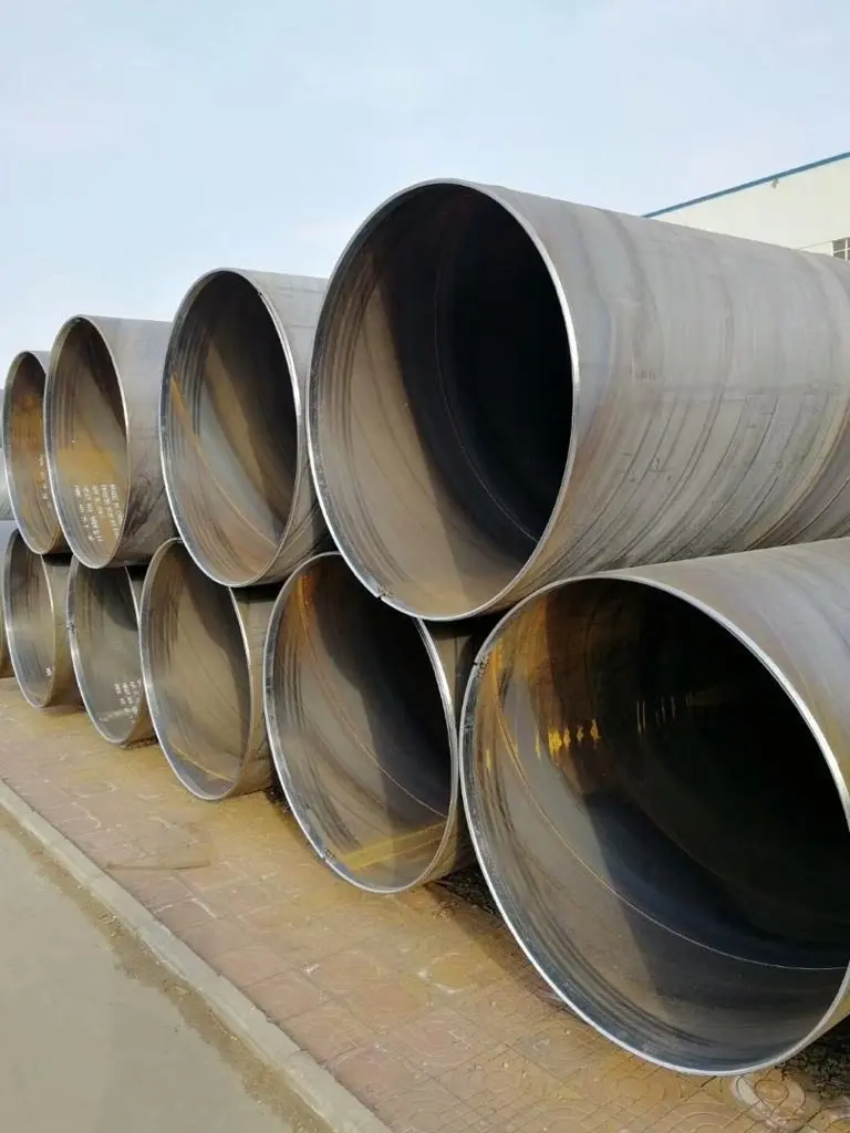 A bunch of pipes that are stacked together.